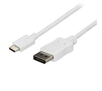 StarTech.com 6ft/1.8m USB C to DisplayPort 1.2 Cable 4K 60Hz - USB-C to DisplayPort Adapter Cable HBR2 - USB Type-C DP Alt Mode to DP Monitor Video Cable - Works w/ Thunderbolt 3 - White