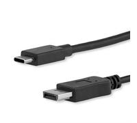 StarTech.com 6ft/1.8m USB C to DisplayPort 1.2 Cable 4K 60Hz - USB-C to DisplayPort Adapter Cable HBR2 - USB Type-C DP Alt Mode to DP Monitor Video Cable - Works w/ Thunderbolt 3 - Black