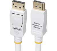 StarTech.com 6ft (1.8m) White VESA Certified DisplayPort 1.2 Cable, 4K 60Hz, 21