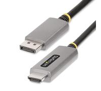 StarTech.com 6ft (2m) DisplayPort to HDMI Adapter Cable 8K 60Hz 4K 144Hz HDR10 DP 1.4 to HDMI 2.1 Active Video Converter DisplayPort Desktop to HDMI Monitor M/M - DisplayPort to HDMI Cord