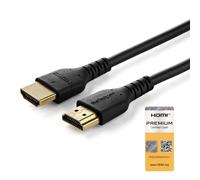 StarTech.com 6ft 2m Slim HDMI 2.0 Cable, Flexible Premium HDMI Cord with Ethe...