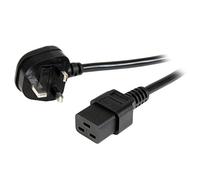 StarTech.com 6ft (2m) UK Computer Power Cable, 16AWG, BS 1363 to C19, 13A 250V, Black Replacement AC Power Cord, UK Power Cable for PC and Network Equipment