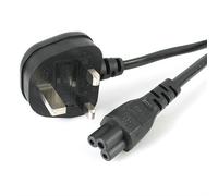 StarTech.com 6ft (2m) UK Laptop Power Cable BS 1363 to C5 (Clover Leaf) 2.5A 250V 18AWG UK Laptop Replacement Cord Printer Power Cable Laptop Charger Cord Laptop Power Brick Cord 2 m BS 1363 C5 couple