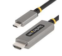 StarTech.com 6ft (2m) USB-C to HDMI Adapter Cable, 8K 60Hz, 4K 144Hz, HDR10, USB Type-C to HDMI 2.1 Video Converter Cable, USB-C DP Alt Mode/USB4/Thunderbolt 3/4 Compatible - USB-C Laptop to HDMI Monitor
