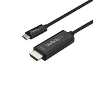 StarTech.com 6ft (2m) USB C to HDMI Cable - 4K 60Hz USB Type C to HDMI 2.0 Video Adapter Cable - Thunderbolt 3 Compatible - Laptop to HDMI Monitor/Display - DP 1.2 Alt Mode HBR2 - Black