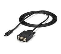 StarTech.com 6ft/2m USB C to VGA Cable - 1920x1200/1080p USB Type C to VGA Video Active Adapter Cable - Thunderbolt 3 Compatible - Laptop to VGA Monitor/Projector - DP Alt Mode HBR2 (CDP2VGAMM2MB)