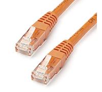 StarTech.com 6ft CAT6 Ethernet Cable - Orange CAT 6 Gigabit Ethernet Wire -650MHz 100W PoE RJ45 UTP Molded Network/Patch Cord w/Strain Relief/Fluke Tested/Wiring is UL Certified/TIA (C6PATCH6OR)