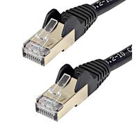 StarTech.com 6ft CAT6a Ethernet Cable - 10 Gigabit Shielded Snagless RJ45 100W PoE Patch Cord - 10GbE STP Network Cable w/Strain Relief - Black Fluke Tested/Wiring is UL Certified/TIA (C6ASPAT6BK)