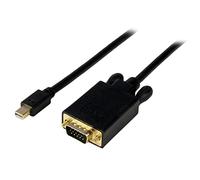 StarTech.com 6ft Mini DisplayPort to VGA Cable - Active - 1920x1200 - mDP to VGA Adapter Cable for Your Computer Monitor (MDP2VGAMM6B), Black