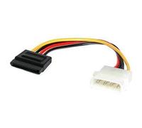 StarTech.com 6in 4 Pin LP4 to SATA Power Cable Adapter - LP4 to SATA - 6in LP4 to SATA Cable - 4 pin to SATA power