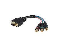 StarTech.com 6in HD15 to Component RCA Breakout Cable Adapter - M/F - cable interface/gender adapters (High Density DB15, RCA, Black, 40 (tbc), Male/Female)