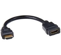 StarTech.com 6 in HDMI Extension Cable - Short HDMI Cable Male to Female - 4K HDMI Cable Extender - 4K 30Hz UHD HDMI Port Saver M/F - High Speed HDMI 1.4 - 28AWG - HDMI Dongle Extender