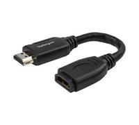 StarTech.com 6" (15cm) HDMI Port Saver Cable - 4K 60Hz High Speed HDMI 2.0 Extension Cable with Ethernet - Short HDMI Extension Cable - HDMI Male to Female Extension Adapter Cord