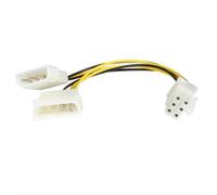 StarTech.com 6in LP4 to 6 Pin PCI Express Video Card Power Cable Adapter