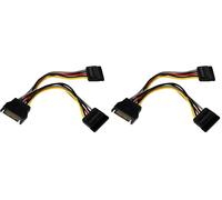 StarTech.com 6in SATA Power Y Splitter Cable Adapter - M/F (Pack of 2)