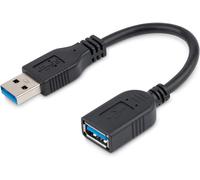 StarTech.com 6in Short USB 3.0 Extension Adapter Cable 6 Inch/15 cm, Black