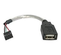 StarTech.com 6in USB 2.0 Cable - USB A Female to USB Motherboard 4 Pin Header F/F
