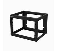 StarTech.com 6U 19" Wall Mount Network Rack 19" Deep 2 Post Open Frame for Server Room Data/AV/IT/Communication/Computer Equipment/Patch Panel w/Cage Nuts/Screws Hook/Loop - Cisco 2960 Wall mounted rack 6U 80 kg 10.5 kg Black