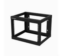 StarTech.com 6U 19" 2-Post Wall Mount Network Rack – 19" Deep Open Frame, Black for Cisco 2960