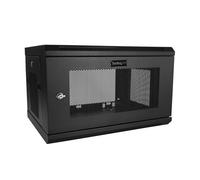 StarTech.com 2-Post 6U Wall Mount Network Cabinet with 1U Shelf, 19" Wall-Mounted Server Rack for Data / Networking / AV / Electronics / Computer Equipment, Small Vented Rack Enclosure