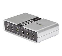 StarTech.com 7.1 USB Sound Card - External Sound Card for Laptop with SPDIF Digital Audio - Sound Card for PC - Silver (ICUSBAUDIO7D)