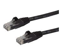 StarTech.com 7.5m CAT6 Ethernet Cable - Black CAT 6 Gigabit Ethernet Wire -650MHz 100W PoE RJ45 UTP Network/Patch Cord Snagless w/Strain Relief Fluke Tested/Wiring is UL Certified/TIA