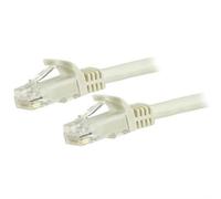 StarTech.com 7.5m CAT6 Ethernet Cable - White CAT 6 Gigabit Ethernet Wire -650MHz 100W PoE RJ45 UTP Network/Patch Cord Snagless w/Strain Relief Fluke Tested/Wiring is UL Certified/TIA