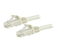 StarTech.com 7.5m CAT6 Ethernet Cable - White CAT 6 Gigabit Ethernet Wire -650MHz 100W PoE RJ45 UTP Network/Patch Cord Snagless w/Strain Relief Fluke Tested/Wiring is UL Certified/TIA