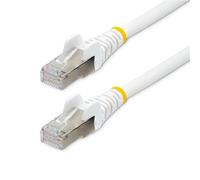 StarTech.com 7.5m CAT6a Ethernet Cable - White - Low Smoke Zero Halogen (LSZH) - 10GbE 500MHz 100W PoE++ Snagless RJ-45 w/Strain Reliefs S/FTP Network Patch Cord