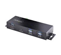 StarTech.com 7-Port Industrial USB 10Gbps Hub with Power Adapter, Metal, Mountable, 5x USB-A and 2x USB-C Downstream Ports, ESD Protection, Powered USB Hub, TAA