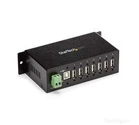 StarTech.com 7-Port USB 2.0 Hub - Metal Industrial USB-A Hub with ESD Protection & 350W Surge Protection - Din Rail, Wall or Desk Mountable - TAA Compliant USB Expander Hub (ST7200USBM)