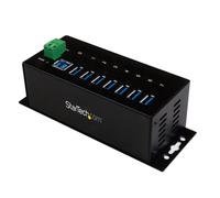 StarTech.com 7-Port Industrial USB 3.0 Hub with ESD Protection~7-Port USB 3.0 Hub (5Gbps) - Metal Industrial USB-A Hub with ESD Protection & 350W Surge Protection - Din Rail, Wall or Desk Mountable - TAA Compliant USB Expander Hub