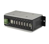 StarTech.com 7-Port USB 2.0 Hub - Metal Industrial USB-A Hub with ESD & 350W Surge Protection - Extended Operating Temp -40 to 185°F - Din Rail/Wall/Desk Mountable - USB Expander Hub