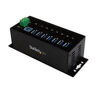 StarTech.com 7-Port USB 3.0 Hub (5Gbps) - Metal Industrial USB-A Hub with ESD Protection & 350W Surge Protection - Din Rail, Wall or Desk Mountable - TAA Compliant USB Expander Hub