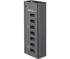 StarTech.com 7-Port USB Charging Station with 5x 1A Ports and 2x 2A Ports Indoor DC 12 V Black