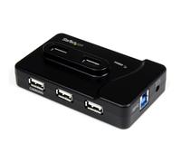 StarTech.com 7 Port USB Hub - 2 x USB 3A, 4 x USB 2A, 1 x Dedicated Charging Port - Multi Port Powered USB Hub with 20W Power Adapter (ST7320USBC)