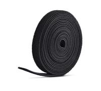 StarTech.com 75ft (22.8m) Hook and Loop Roll, 0.5in Wide, Black, Cut-to-Size Reusable Cable Ties, Fastener Tape, Bulk Roll