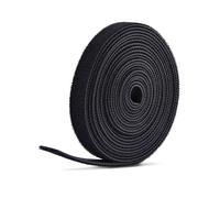 StarTech.com 75ft (22.8m) Hook and Loop Roll, 0.5in Wide, Black, Cut-to-Size Reusable Cable Ties, Fastener Tape, Adjustable Fabric Wraps, Bulk Roll