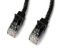 StarTech.com 7m CAT6 Ethernet Cable - Black CAT 6 Gigabit Ethernet Wire -650MHz 100W PoE RJ45 UTP Network/Patch Cord Snagless w/Strain Relief Fluke Tested/Wiring is UL Certified/TIA (N6PATC7MBK)