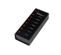 StarTech.com 7-Port USB 3.0 Hub - Desktop or Wall-Mountable Metal Enclosure~7-Port USB 3.0 Hub (5Gbps) - Desktop or Wall-Mountable Metal Enclosure