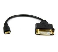 StarTech.com 8 in (20cm) Mini HDMI to DVI Cable - DVI-D to HDMI Cable (1920x1200p) - 19 Pin HDMI Mini Male to DVI-D Female - Digital Monitor Cable Adapter M/F - Mini HDMI to DVI Adapter