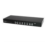 StarTech.com 8 Port 1U Rackmount USB KVM Switch Kit with OSD and Cables 1920 x 1440 pixels Rack mounting 12 W 1U Black