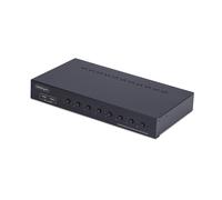 StarTech.com 8-Port DisplayPort KVM Switch w/1U Rack Mount Kit, 4K 60Hz DP 1.2, Push-Button/Hotkey Switching, TAA Compliant