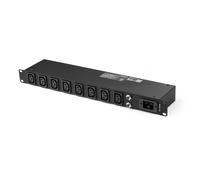 StarTech.com PDU08C13GB 8-Port Rack-Mount PDU with C13 Outlets, 10 ft Power Cord (BS 1363), Power Distribution Unit, 16 A, 1U