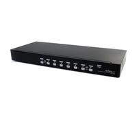 StarTech.com 8 Port Rackmount USB VGA KVM Switch w/ Audio (Audio Cables Included) - TAA 1920 x 1440 pixels Rack mounting 48 W 1U Black