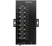 StarTech.com 8 Port Serial Hub USB to RS232/RS485/RS422 Adapter - Industrial USB 2.0 to DB9 Serial Converter Hub - IP30 Rated - Din Rail Mountable Metal Serial Hub - 15kV ESD Protection