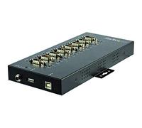 StarTech.com 8 Port Serial Hub USB to RS232/RS485/RS422 Adapter - USB 2.0 to DB9 Serial Converter Hub - IP30 Rated - Din Rail Mountable Metal Serial Hub - 15kV ESD Protection (ICUSB234858I)