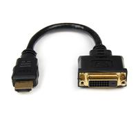 StarTech.com 8in (20cm) HDMI to DVI-D Video Cable Adapter - HDMI Male to DVI Female