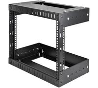 StarTech.com 8U 19" Wall Mount Network Rack - Adjustable Depth 12-20" 2 Post Open Frame Server Room Rack for AV/Data/ IT Communication/Computer Equipment/Switch w/Cage Nuts & Screws