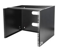 StarTech.com 8U Wall Mount Network Rack - 14 Inch Deep (Low Profile) - 19" Patch Panel Bracket for Shallow Server and IT Equipment, Network Switches - 80lbs/36kg Weight Capacity, Black